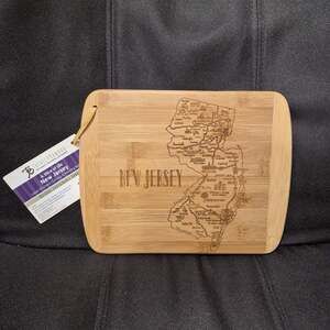 A Slice of Life New Jersey State Serving and Cutting Board, 11" x 8.75"